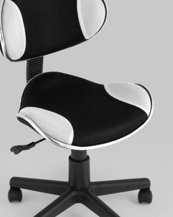 Стул офисный КЗЙ Черно-белый / QZY_4