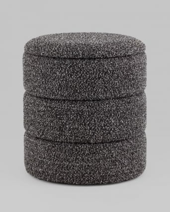 Пуф с ящиком Хиве С букле черный меланж / Hive S_5
