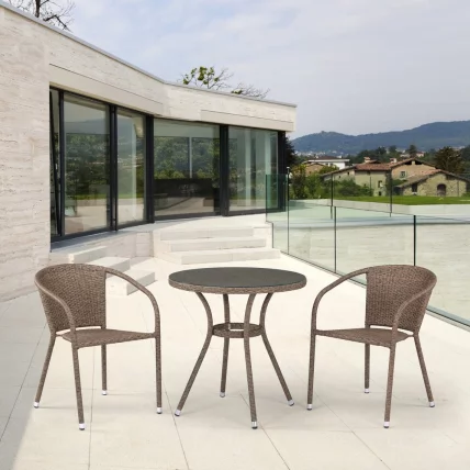 Комплект плетеной мебели Т282АНТ/Й137C-В56 Лигхт бровн 2Пcс / T282ANT/Y137C-W56 Light brown 2Pcs_0