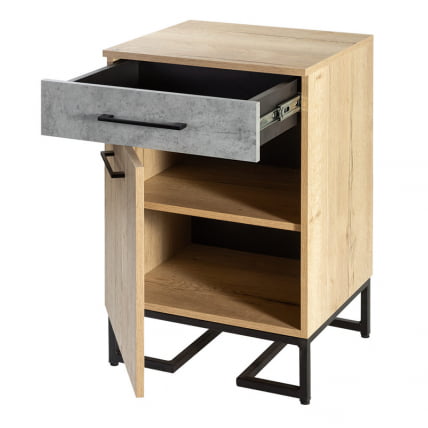 Тумба для обуви с ящиком Лофт (ТОЯ) Дуб натур/Бетон / Loft_3