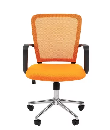 Кресло для оператора Чаирман 698 чроме ТВ Оранжевое / Chairman chrome TW_1