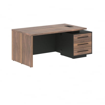 Стол руководителя правый ВЕЛИОН ВЕНЕЕР ВРCТ 1890 РЛ Американский орех Яшма черная / VELION VENEER VRCT RL_0