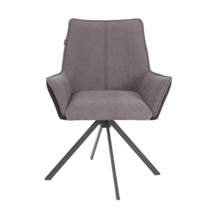 Кресло Мурано/Мурано опора 360, велюр/букле (ХЙП)/Экокожа, бежевый/коричневый / Murano/Мурано (HYP)/Экокожа,_4