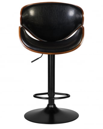 Стул барный ДОБРИН КАРТЕР БЛАCК (коричевый орех дерево (БВВ), черный ПУ) / DOBRIN KARTER BLACK (BWW), PU)_3