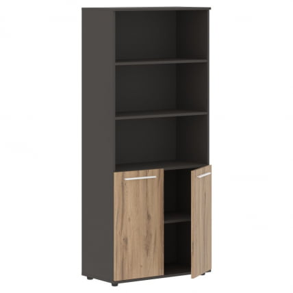 Шкаф с одним комплектом глухих малых дверей ЕДИС ЕХCС 85.5 Дуб Денвер светлый Белый Мокко / EDIS EHCS_1