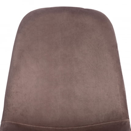 Стул БРЕЕЗЕ (мод. 4724) металл/вельвет, 44х48х87см, серо-бежевый/натуральное дерево / BREEZE (mod._7