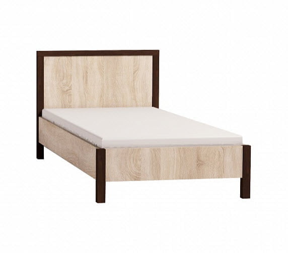 Кровать (900) БАУХАУС 5 Дуб Сонома/Орех шоколадный(спальня) / BAUHAUS_0