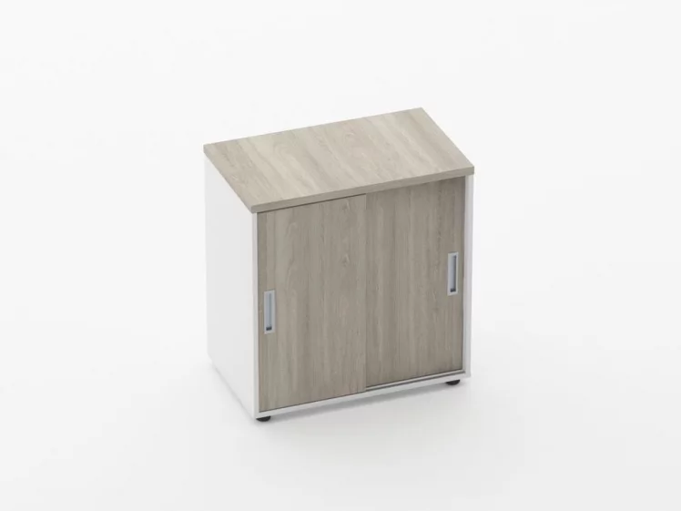 Тумба-купе Дека 9.02.07 Дуб Сантана светлый/Белый / Deka_0