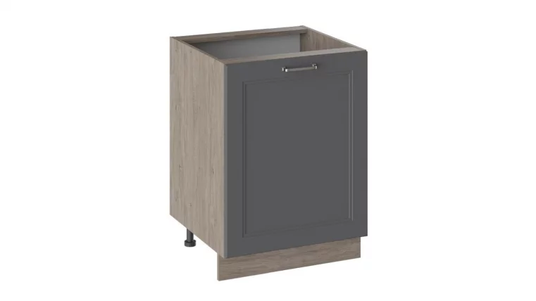 Шкаф напольный Одри Н_72-60_1ДР  Дуб Сонома трюфель/Серый шелк_0