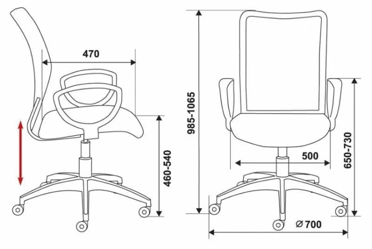 Кресло офисное Бюрократ CХ-599/ДБ/ТВ-10Н / CH-599/DB/TW-10N_9