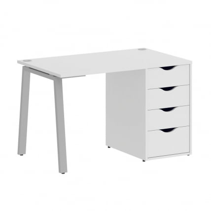 Стол письменный ХОМЕ ОФФИCЕ ВР.СП-3-118.4.А Белый/Серый металл / HOME OFFICE VR.SP-3-118.4.A_0
