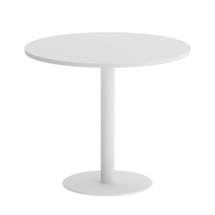 Стол журнальный круглый ХОМЕ ОФФИCЕ ВР.СП-5-90.1 Белый Бриллиант/Белый металл / HOME OFFICE VR.SP-5-90.1_0