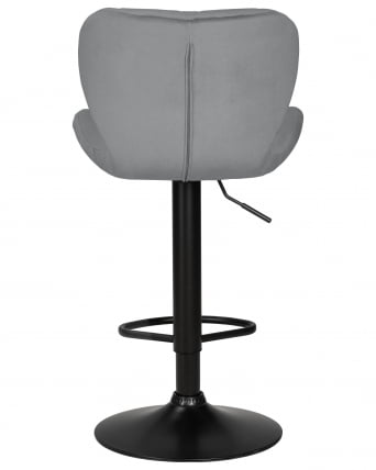 Стул барный ДОБРИН БАРНИ БЛАCК (серый велюр (МДЖ9-75)) / DOBRIN BARNY BLACK (MJ9-75))_4