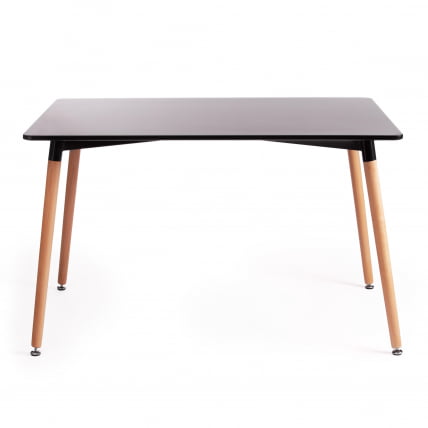 Стол ДЖОХН (мод. Т1001) МДФ/дерево, 80 х 120 х 75 см , Блаcк (черный)/ Натурал (натуральный) / JOHN (mod. T1001) Black Natural_1