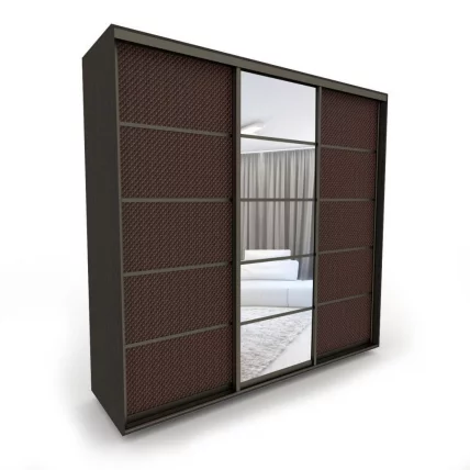Шкаф-купе 3-х дверный Акцент-Квадро КВ 1800х600 Венге/Бронза_0