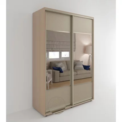 Шкаф-купе 2-х дверный Акцент-Дуэт КЛ 1200х600 Дуб молочный_0