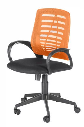 Кресло Ирис люкс ТВ Черный-оранжевый / TW_3