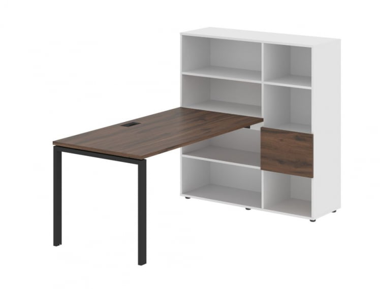 Рабочая станция ЕДИС ЕУРСТ 1215 Дуб Денвер темный Черный Белый / EDIS EURST_0