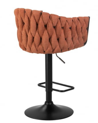 Стул барный ДОБРИН ЛЕОН (оранжевая ткань (ЛАР 275-27)) 2 шт / DOBRIN LEON (LAR_5