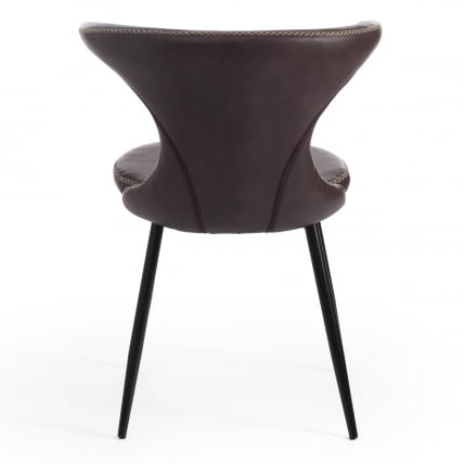 Стул ФЛАИР (мод. 9020) экокожа/металл, 60 х 56 х 78 см , коричневый 1/черный / FLAIR (mod._3