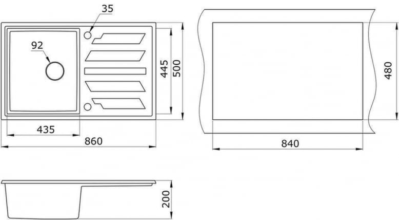 Кухонная мойка ГРАНУЛА 8601 Арктик / GRANULA_2