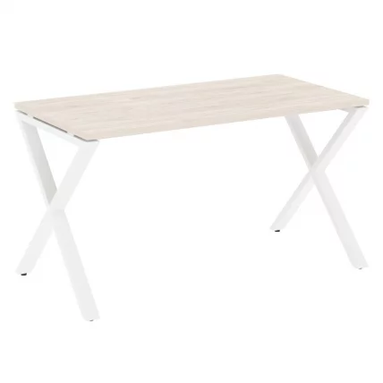 Стол рабочий ЛОФТ ВР.Л-СРКС-3.7 Металл белый Денвер светлый / LOFT VR.L-SRX-3.7_0