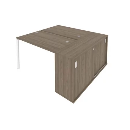 Рабочая станция с опорным шкафом-купе Метал Сйстем Б.РС-СШК-1.2 Вяз/Белый / Metal System_0