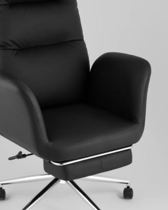 Кресло руководителя ТопЧаирс Солид NC с оттоманкой черный / TopChairs Solid_8