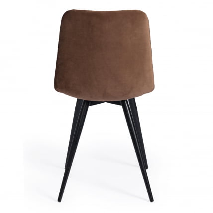 Стул CХИЛЛЙ (мод. 7095) ткань/металл, 45кс53х88 см, высота до сиденья 50 см, коричневый баркхат 12/черный / CHILLY (mod. 45x53х88 barkhat_3