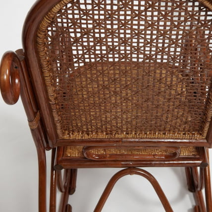 Кресло-качалка МИЛАНО (разборная) / без подушки / ротанг топ куалитй, 58кс136кс103 см, Пекан (орех) / MILANO top quality, 58x136x103 Pecan_7