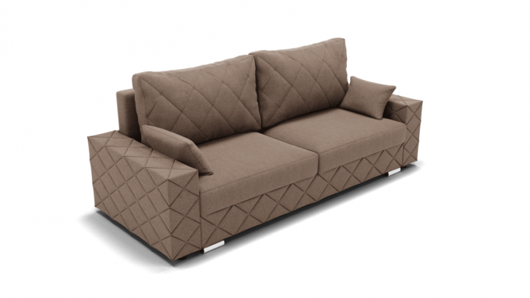 Диван Мартин-1 (ЗР) Цвет фасада: Светло коричневый; Тип: Прямой; Материал фасада: Металл/Велюр_0