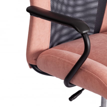 Кресло СТАФФ флок/ткань, розовый/серый, 137/В-12 / STAFF 137/W-12_7