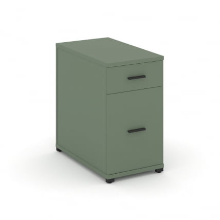 Тумба опорная/приставная с ящиком и распашным фасадом CОНCЕПТ CН.ТГО-005 Б/В Кобо Черный / CONCEPT CN.TGO-005 B/W_0