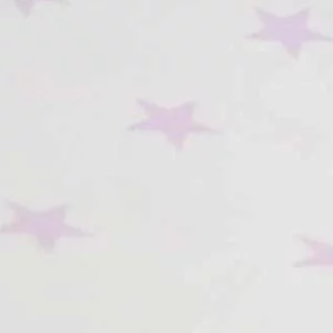 Балдахин для кроватки сиреневые звезды на белом_2