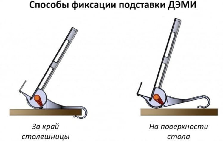 Трехуровневая подставка-трафарет под книгу ПК-03 Красная_5
