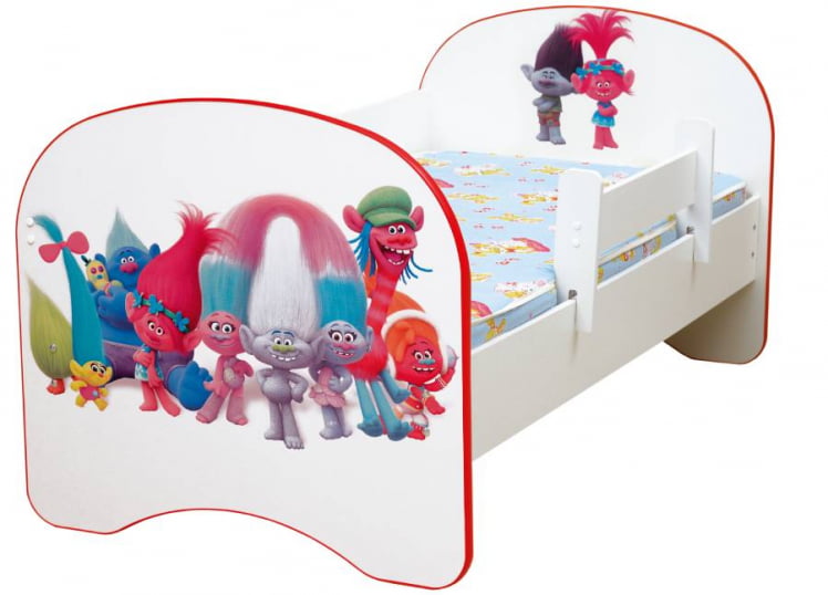 Кровать детская с фотопечатью без ящика 700*1400 Тролли_0