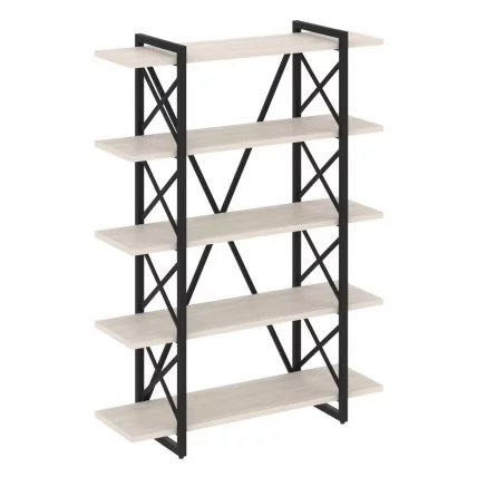 Стеллаж на регулируемых опорах - 5 полок ЛОФТ ВР.Л-МСТ.О-5.8В Металл черный Денвер светлый / LOFT VR.L-MST.O-5.8V_0