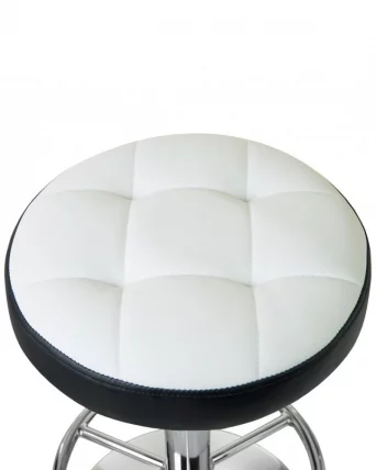 Табурет барный ДОБРИН БРУНО Бело-черный / DOBRIN BRUNO_2