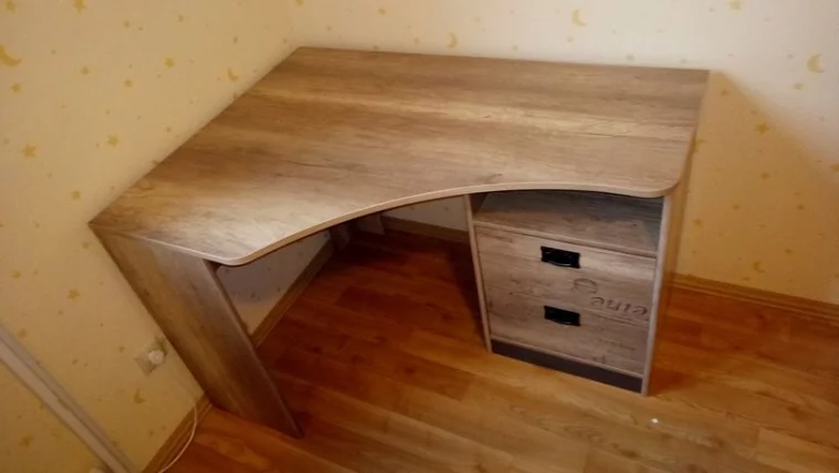 Стол угловой с ящиками Пилигрим ТД-276.15.03 Дуб каньон светлый/Серый_2