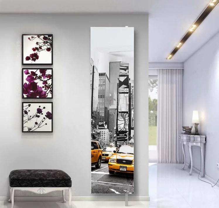 Поворотный зеркальный шкаф Дриве СП Арт Белый / Drive SP Art_14