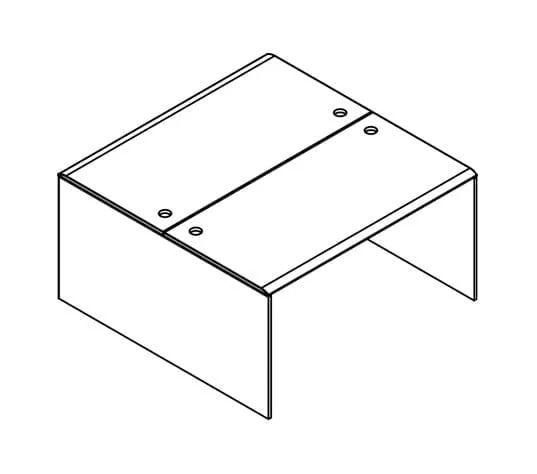 Двухместная рабочая станция В2СТ 127 Дуб сонома / W2ST_1
