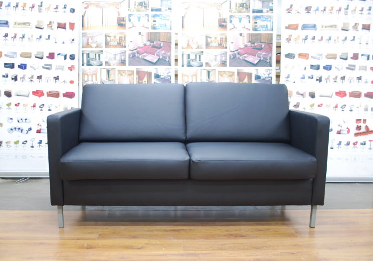 Диван офисный Эндер тройной черный Екотекс 3001 / Ecotex_1