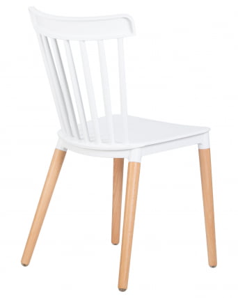 Стул обеденный ДОБРИН ТХЕО ножки светлый бук Белый В-02 / DOBRIN THEO W-02_3