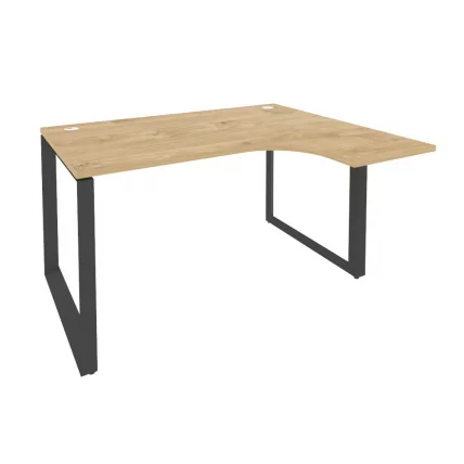 Стол эргономичный правый на О-образном м/к ОНИКС О.МО-СА-3Р Тиквуд Светлый/Антрацит / ONIX O.MO-SA-3R_0