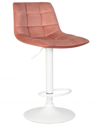 Стул барный ДОБРИН ТАИЛОР ВХИТЕ Пудрово-розовый велюр МДЖ9-32 / DOBRIN TAILOR WHITE MJ9-32_6