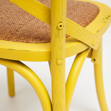 Стул CРОСС (мод.CБ2001) дерево береза, 49.5*53.5*87, античный желтый / CROSS (mod.CB2001)_7