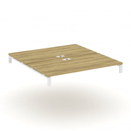 Двойной стол надставка на две опорные тумбы CОНCЕПТ CН.ДСН-007 Дуб Винченцо Белый / CONCEPT CN.DSN-007_0