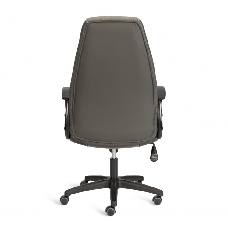 Кресло ИНТЕР (24) кож/зам/флок/ткань, серый/металлик, C-36/29/ТВ-12 / INTER C-36/29/TW-12_3