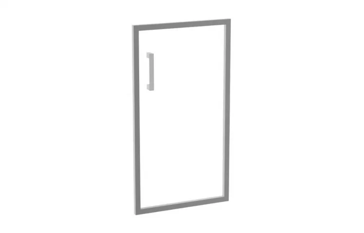 Дверь стекло в алюминии В-512 Р матовое / R_0