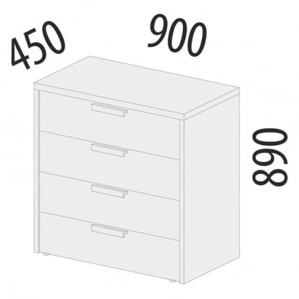 Комод Кашемир 900.18 Дуб Кронберг/Кашемир_2